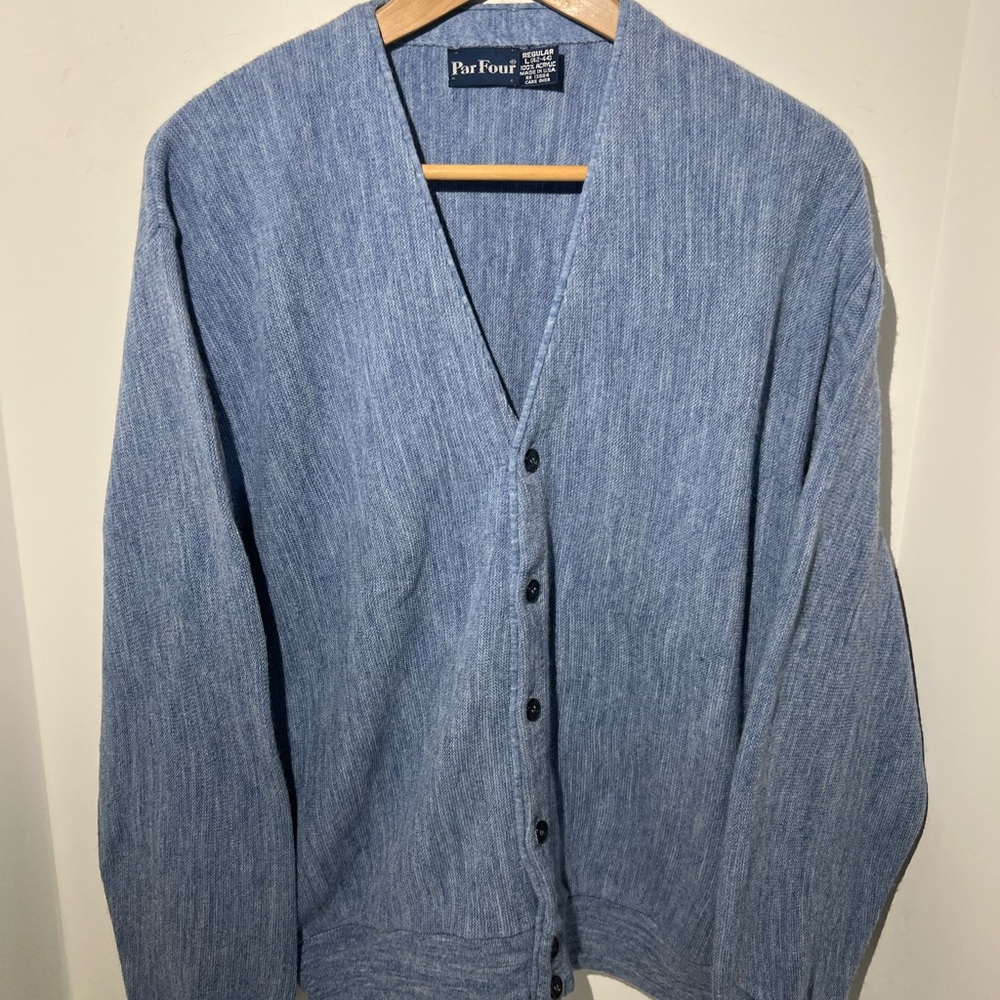 Vintage par.‎ Four acrylic cardigan sweater large.